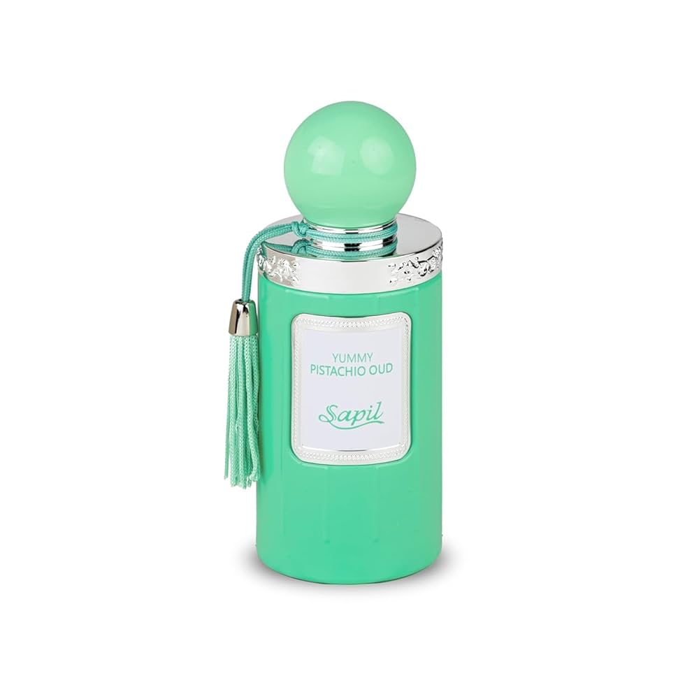 Sapil Yummy Pistachio Oud Unisex Eau De Parfum - 100 ML - box and bottle packaging