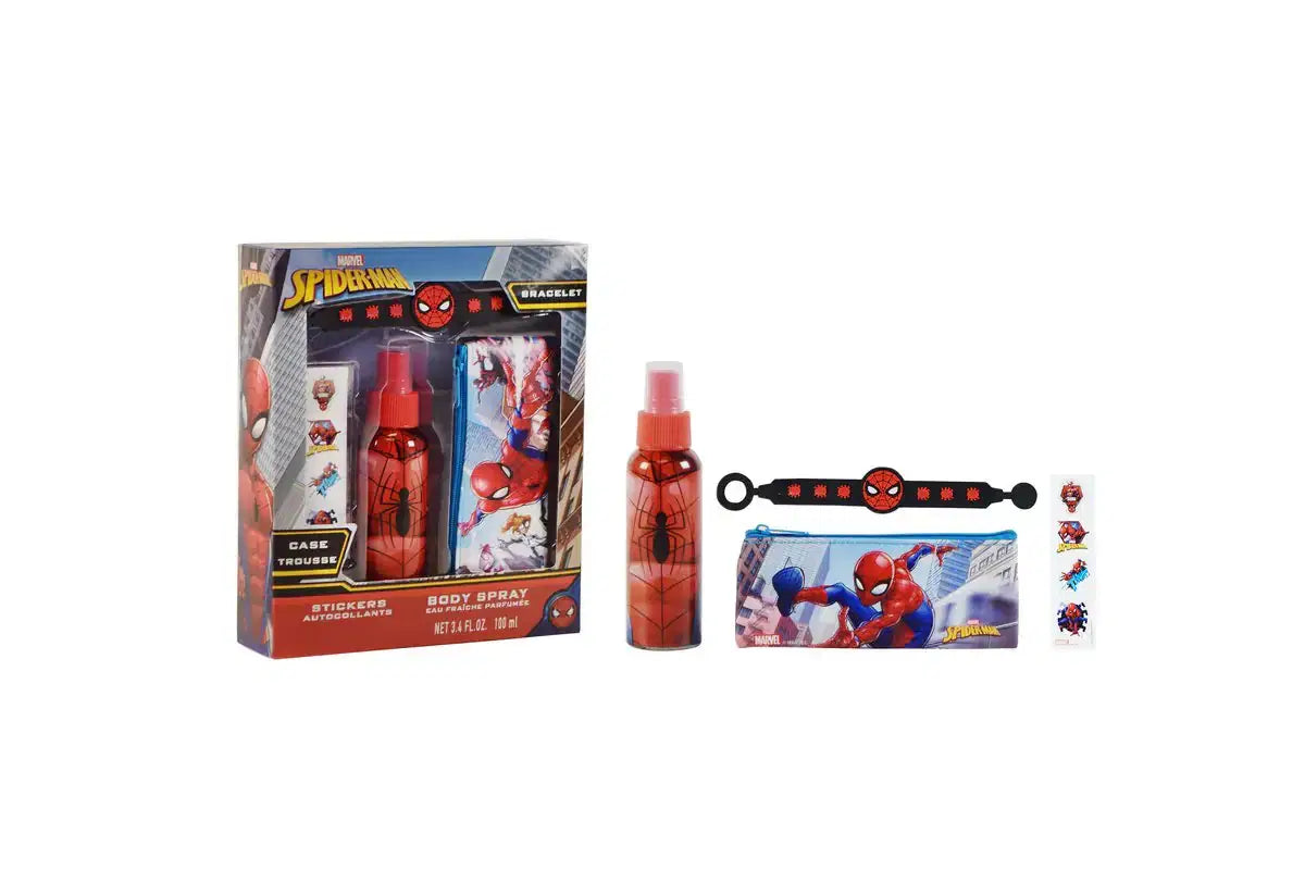 Kids Spiderman Set Bs100 ML + Case + Bracelet + Stickers - authentic fragrance from Brands Warehouse Canada
