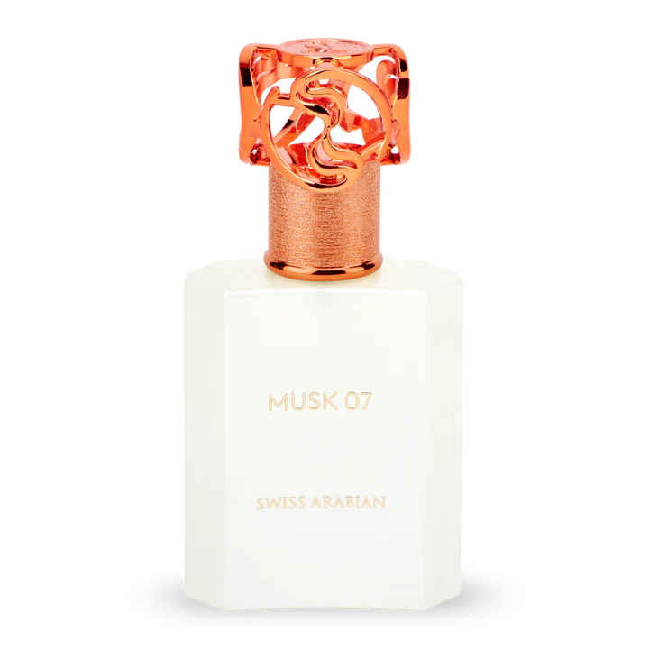 Swiss Arabian Musk 07 Eau De Parfum Unisex - 50 ML - box and bottle packaging