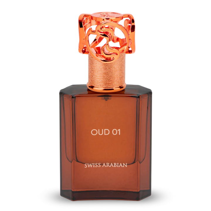 Swiss Arabian Oud 01 Eau De Parfum Unisex - 50 ML - box and bottle packaging