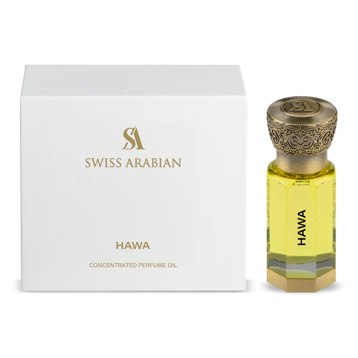 Swiss Arabian Hawa Concentrated Perfume Oil Unisex - 12 ML - box and bottle packaging