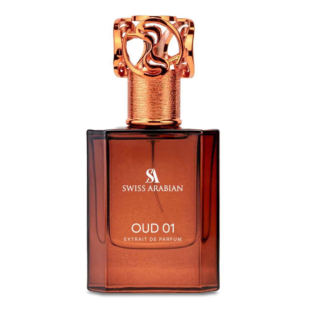 SWISS ARABIAN Oud 01 - Luxury Products From Dubai - Long Lasting And Addictive Personal EDP Spray Fragrance - A Seductive, Signature Aroma - The Luxurious Scent Of Arabia - 50 ml - Unisex