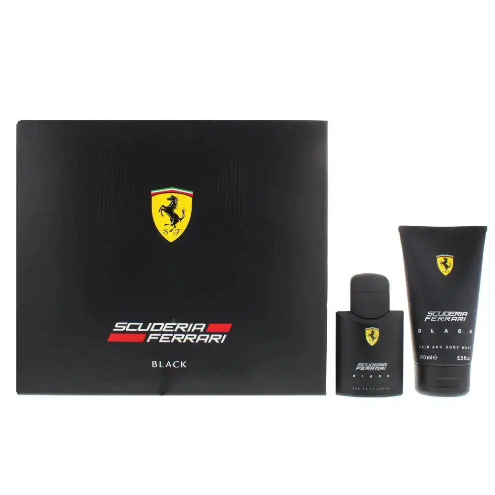 Set - Scuderia Ferrari Black 75 ML EDT Spray + 150 ML B/W - authentic fragrance from Brands Warehouse Canada