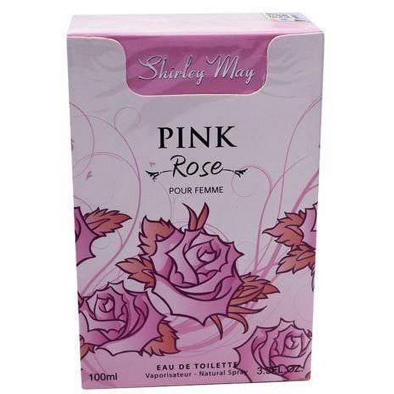 Shirley May Pink Rose for Women Eau de Toilette 100 ML - box and bottle packaging