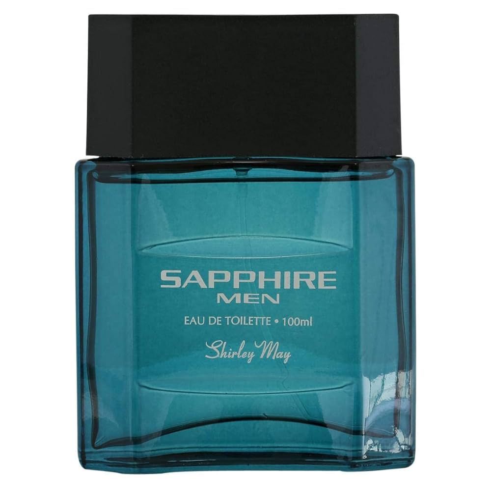 Shirley May Sapphire For Men Eau de Toilette - 100 ML - box and bottle packaging