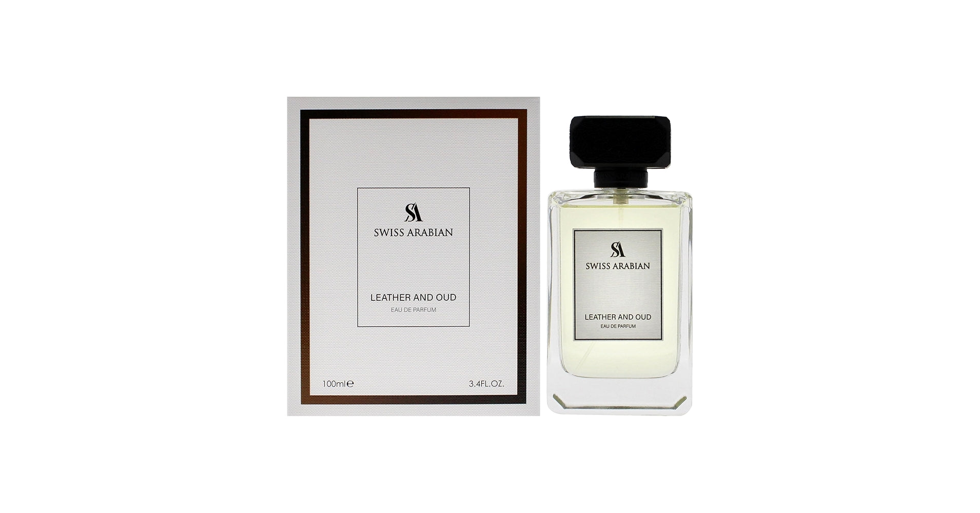 Swiss Arabian Leather And Oud Eau De Parfum Unisex - 100 ML - bottle front view