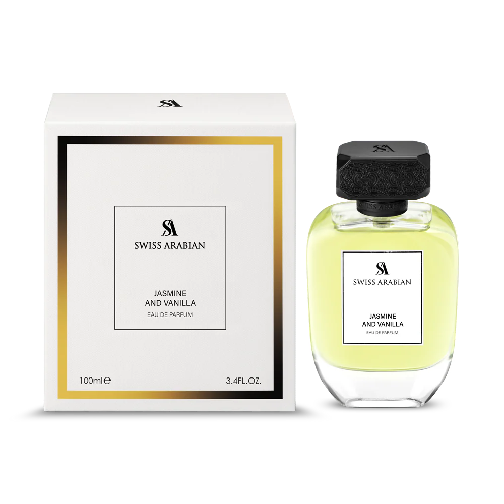 Swiss Arabian Jasmine and Vanilla Eau de Parfum For Women - 100 ML - bottle front view