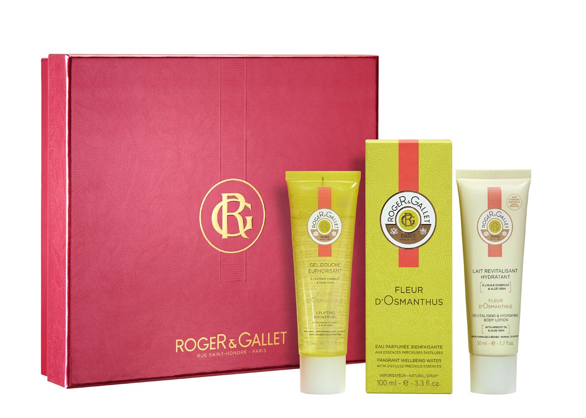 Roger & Gallet Fleur D'Osmanthus 100 ML Fragrant Well-Being Water Spray And 50 ML Shower Gel And 50 ML Body Lotion - authe...