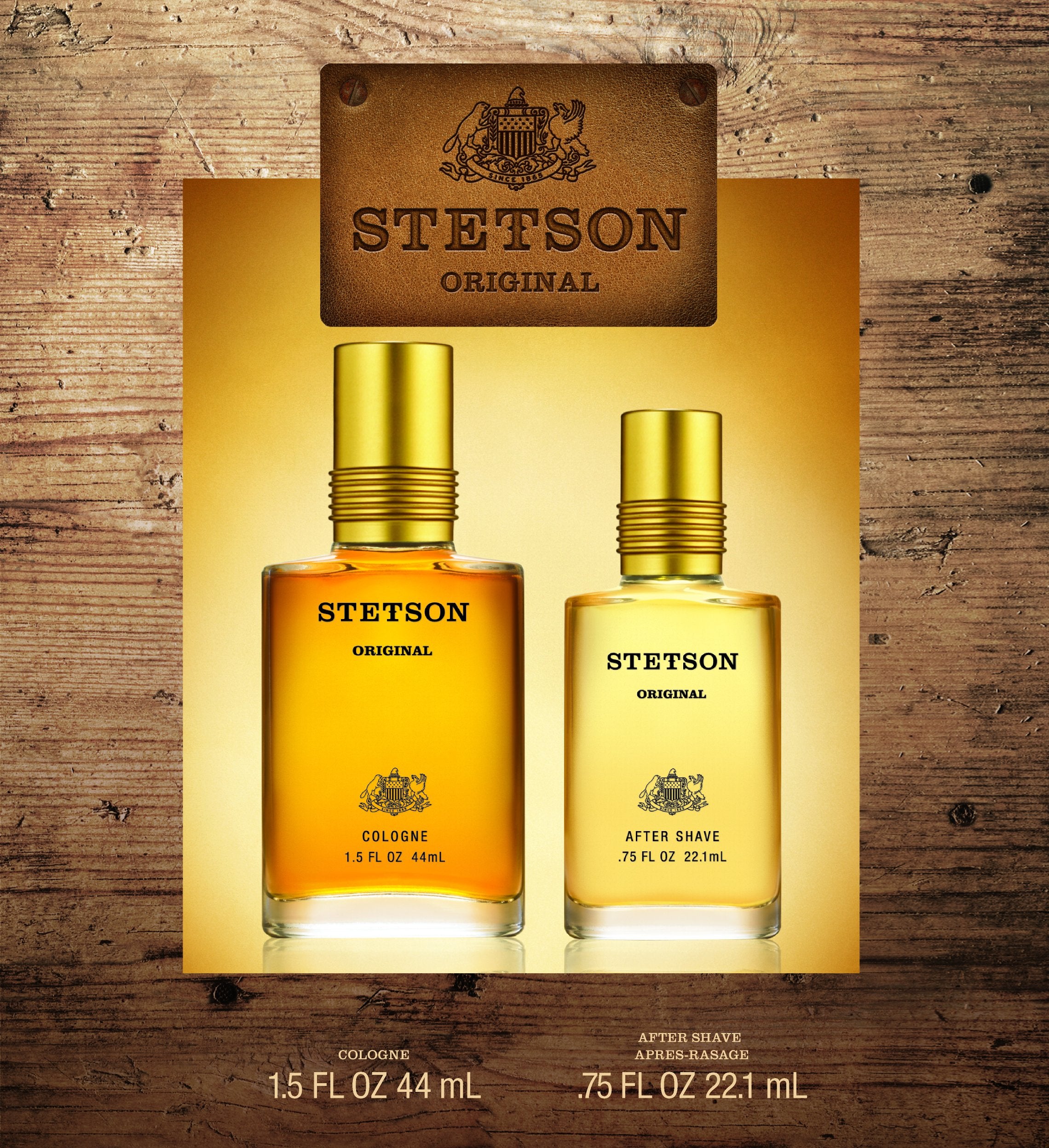 Set - Stetson 44 ML EDC Spray + 22.1 ML After Shave For Men - authentic fragrance from Brands Warehouse Canada