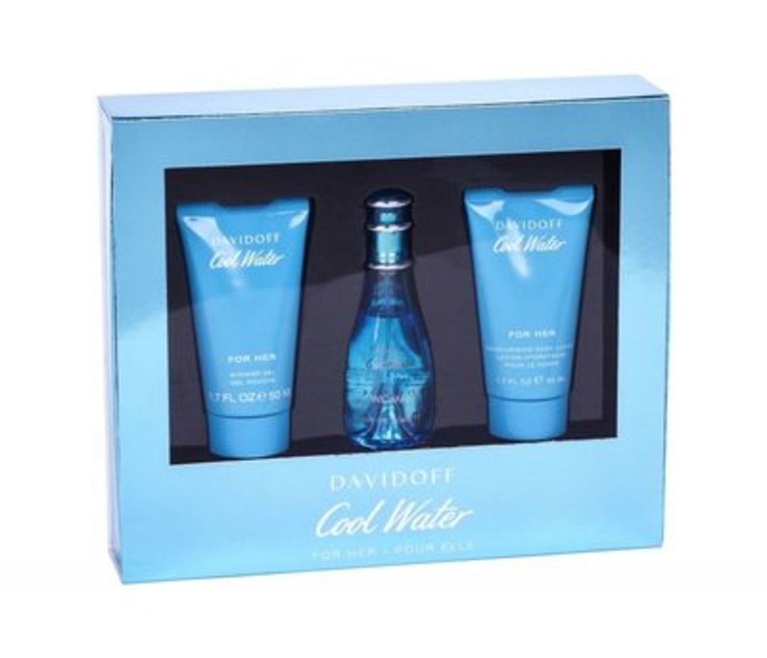 Set - Cool Water 30 ML Edt Spr + 50 ML S/G + 50 ML B/L (W) - authentic fragrance from Brands Warehouse Canada