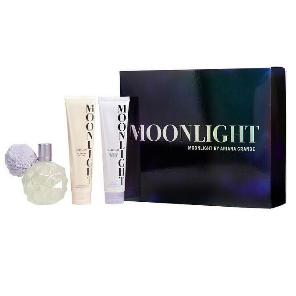 Ariana Grande Moonlight 100 ML Edp Spr + 100 ML B/L + 100 ML S/G For Women - Set - authentic fragrance from Brands Warehou...