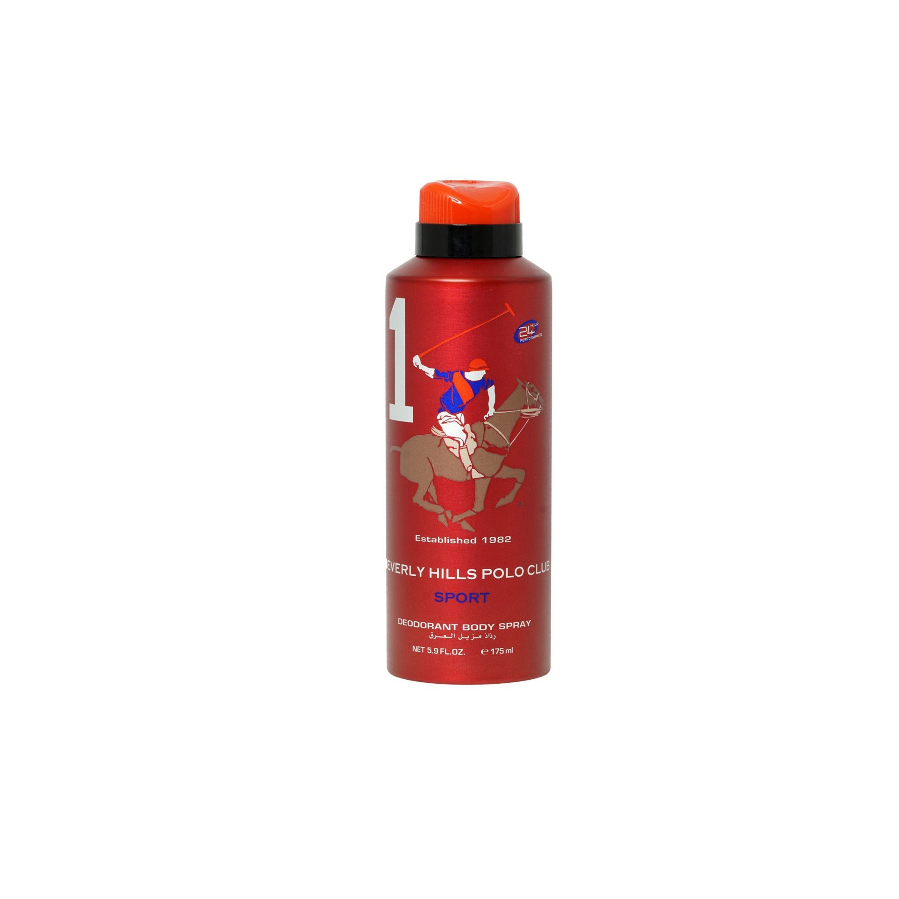Beverly Hills Polo Club Sports Men Deodorant 175 ML for Men - bottle front view
