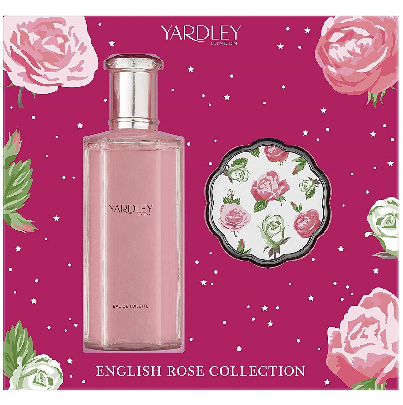 Set - Yardley London English Rose 125 ML EDT + Compact Mirror - authentic fragrance from Brands Warehouse Canada