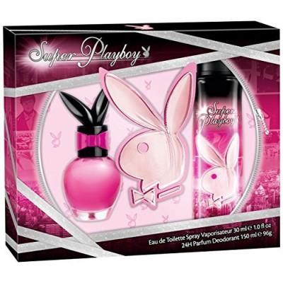 Set - Playboy Super 30 ML EDT Spray + 240 ML Body Lotion For Women - authentic fragrance from Brands Warehouse Canada