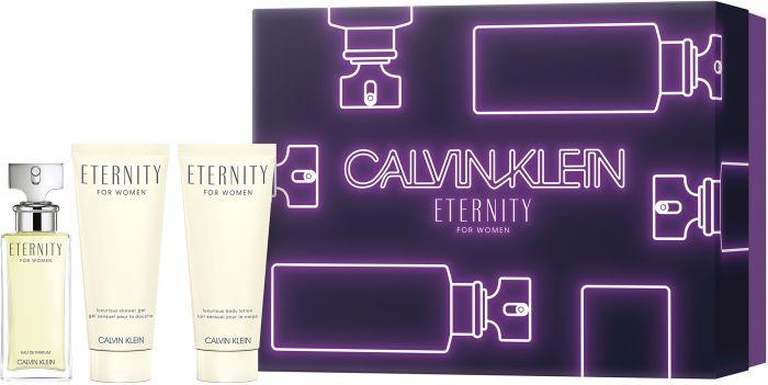 Set - Calvin Klein Eternity 50 ML EDP Spray + 100 ML Shower Gel + 100 ML Body Lotion For Women - authentic fragrance from ...
