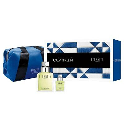 Set - Calvin Klein Eternity For Men 100 ML EDT + 15 ML EDT + Toiletry Bag - authentic fragrance from Brands Warehouse Canada