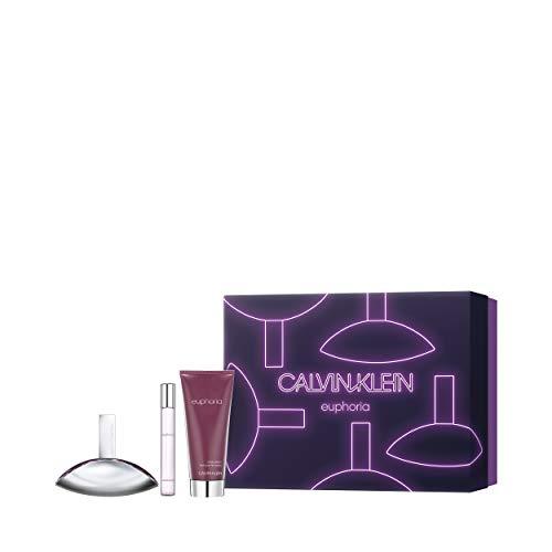 Set - Calvin Klein Euphoria 50 ML EDP Spray + 100 ML Body Lotion + 10M EDP For Women - authentic fragrance from Brands War...