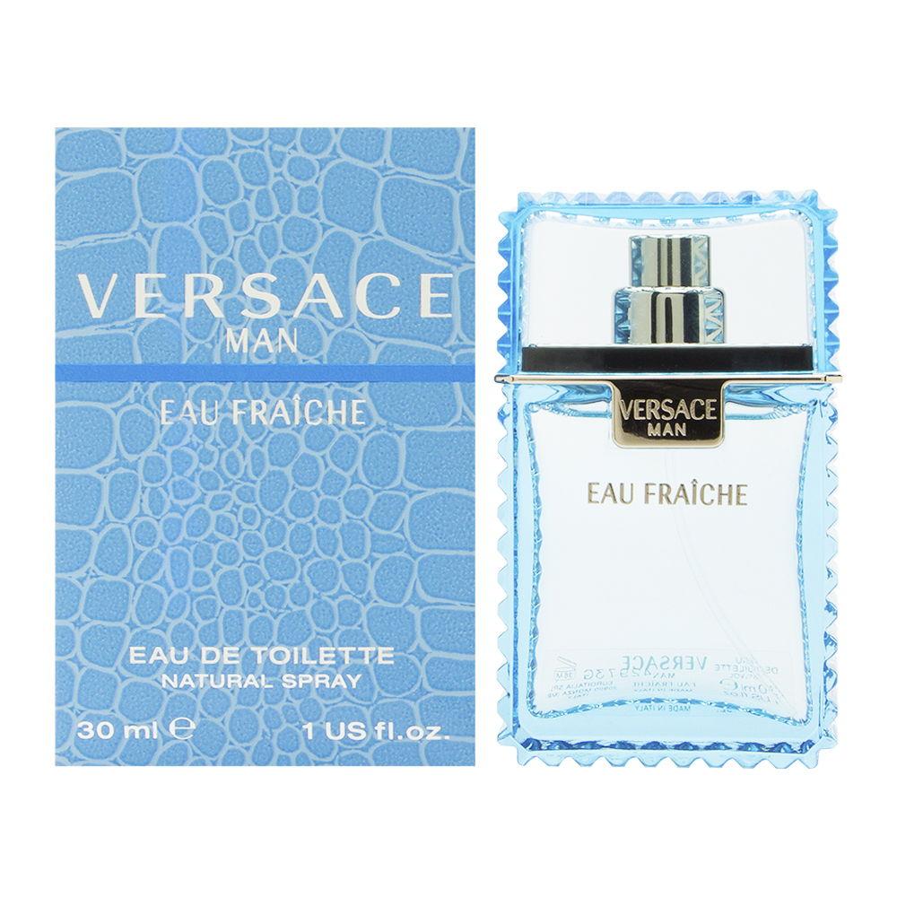 Versace Eau Fraiche EDT Spray For Men - box and bottle packaging