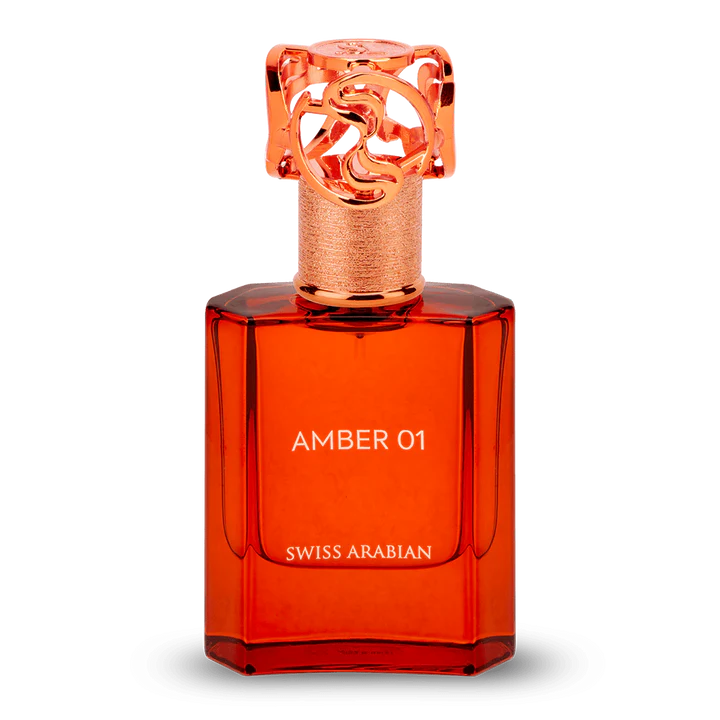 Swiss Arabian Amber 01 Eau De Parfum Unisex - 50 ML - box and bottle packaging