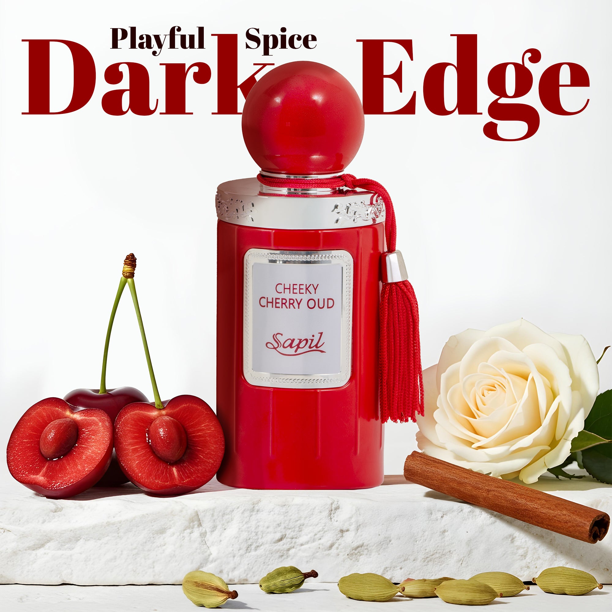 Sapil Cheeky Cherry Oud Unisex Eau De Parfum -100 ML - detail view