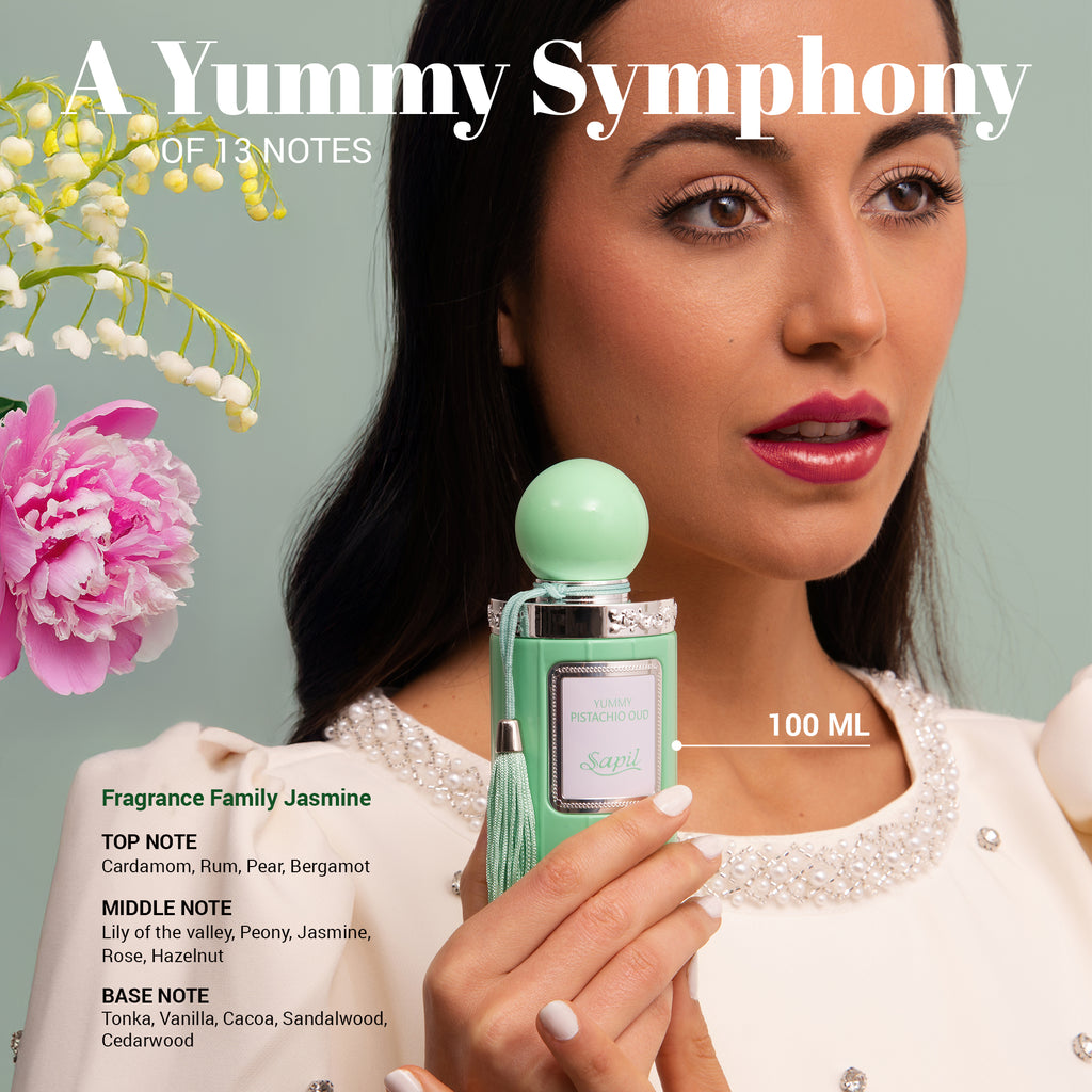 Sapil Yummy Pistache Oud Eau De Parfum Unisexe - 100 ML