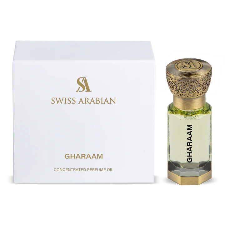 Swiss Arabian Gharaam Concentrated Perfume Oil Unisex - 12 ML - bottle front view