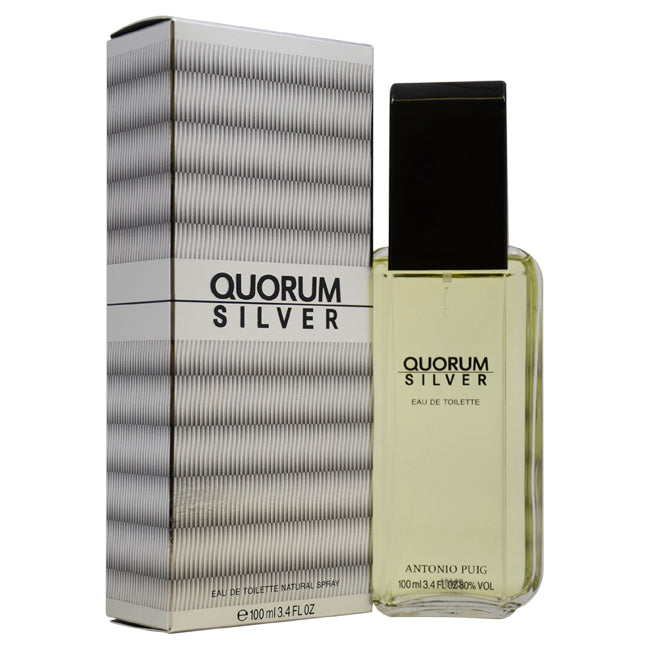 Antonio Puig Quorum Silver Eau de Toilette for Men - 100 ML - authentic fragrance from Brands Warehouse Canada