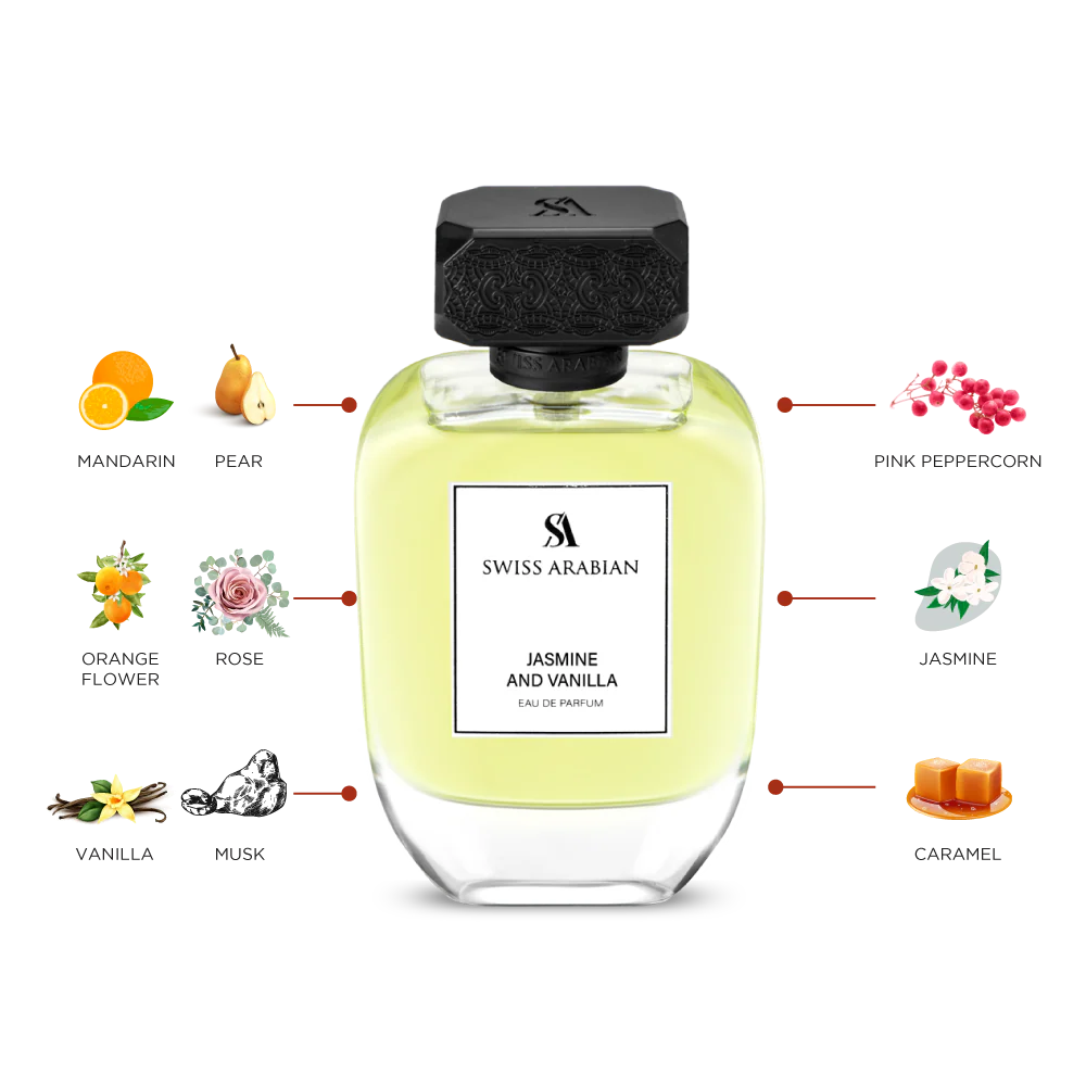 Swiss Arabian Jasmine and Vanilla Eau de Parfum For Women - 100 ML