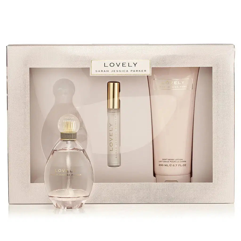 Lovely 3 Pcs - 100 ML Edp Spray And200 ML Body Lotion And 10 ML Rollerball - authentic fragrance from Brands Warehouse Canada