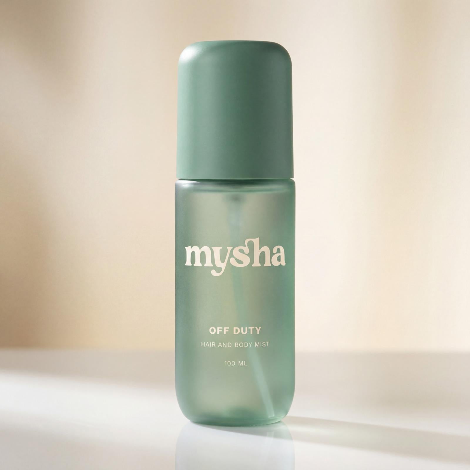 MYSHA Off Duty All Over Spray, Fresh Fruity Floral Mist, 100mL bottle product photo, 100 mL / 3.4 fl oz