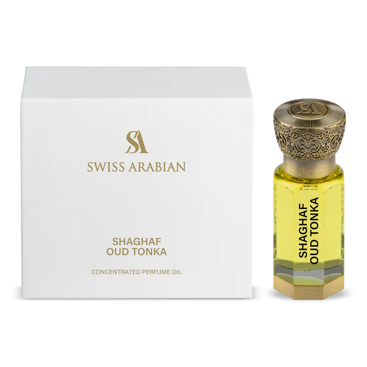 Swiss Arabian Shaghaf Oud Tonka Perfume Oil For Women - 12 ML - bottle front view