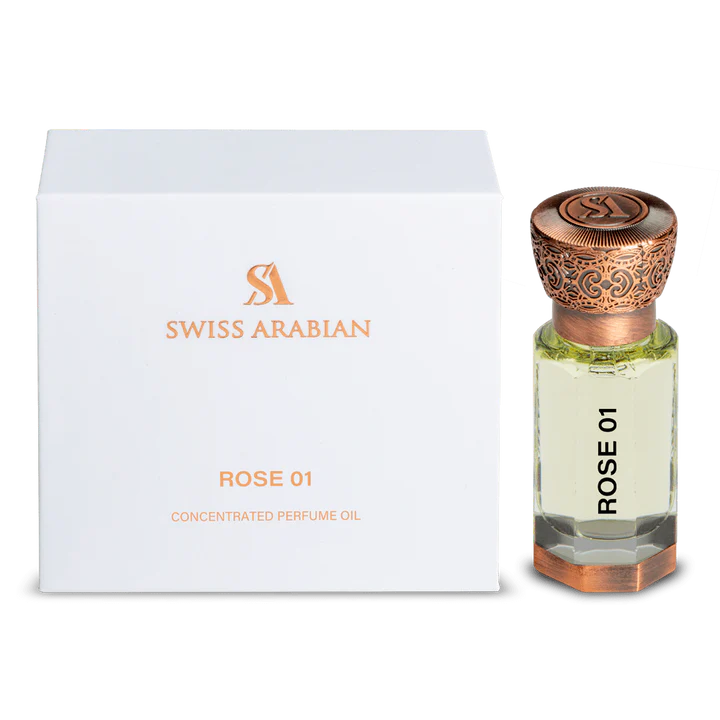 Swiss Arabian Rose 01 Perfume Oil For Women - 12 ML - bottle front view