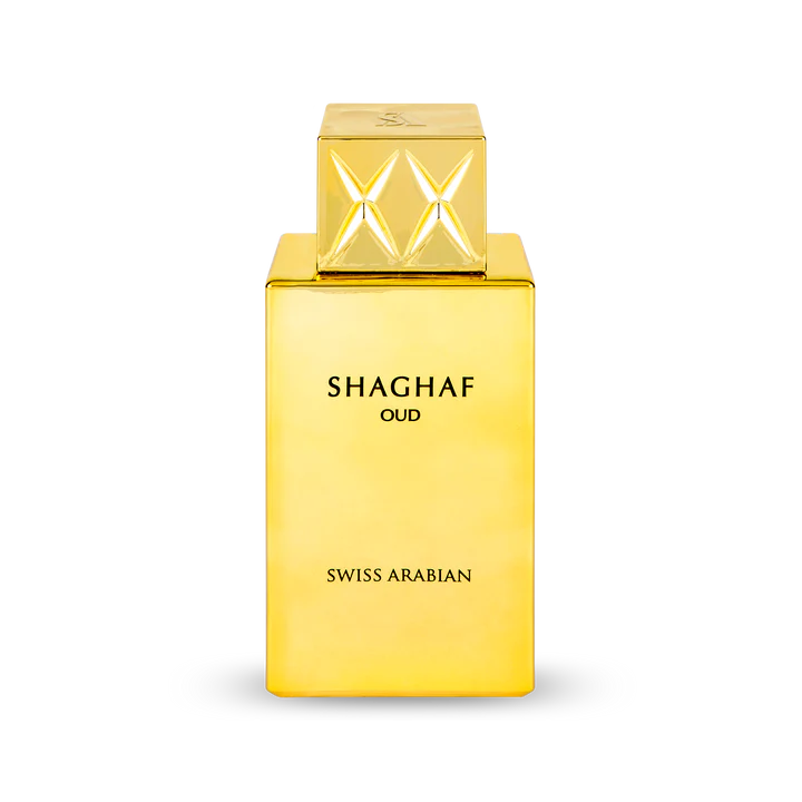 Swiss Arabian Shaghaf Oud Eau de Parfum Unisex - 75 ML - box and bottle packaging