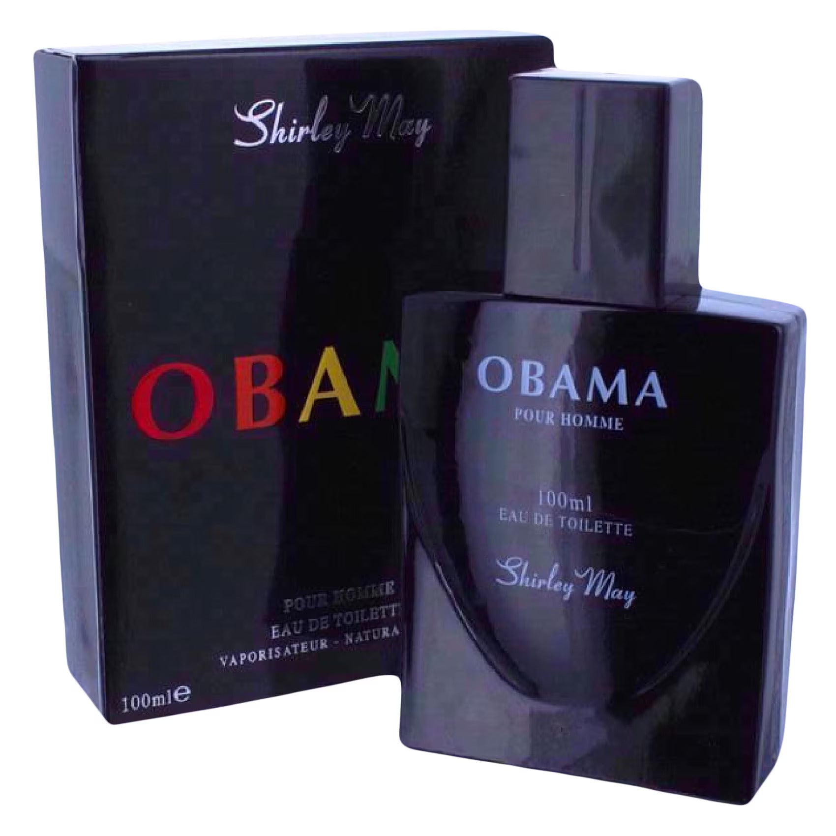 Shirley May Obama For Men Eau de Toilette - 100 ML - box and bottle packaging