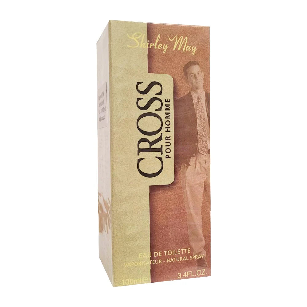 Shirley May Cross For Men Eau de Toilette - 100 ML - box and bottle packaging
