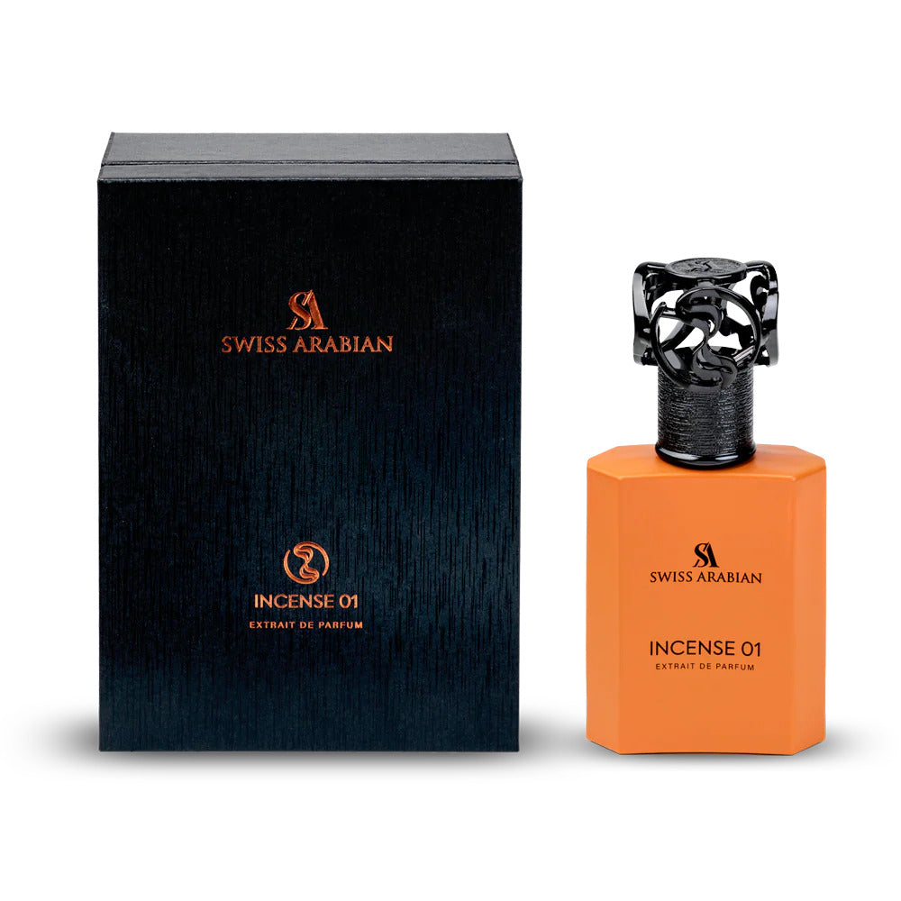 Swiss Arabian Incense 01 Extrait De Parfum for Women and Men - 50 ML - bottle front view