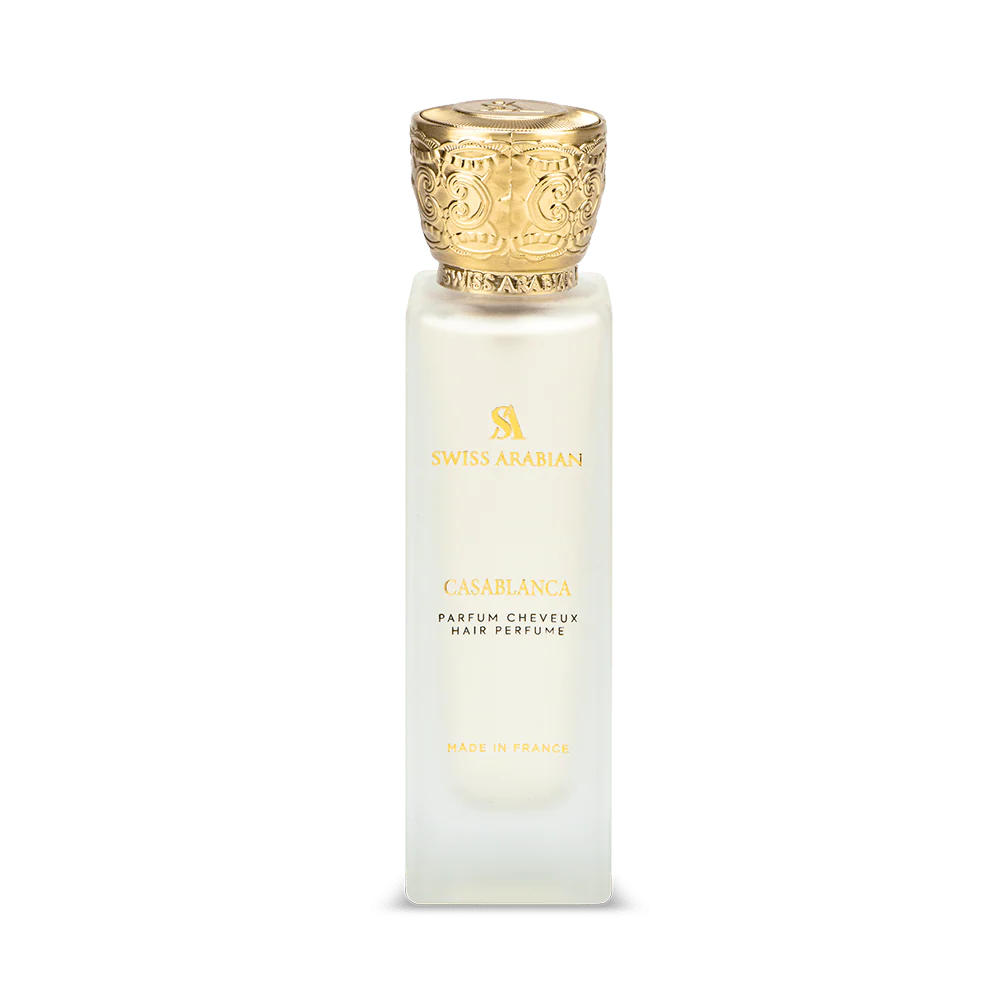 Swiss Arabian Casablanca Hair Perfume For Women - 50 ML - box and bottle packaging