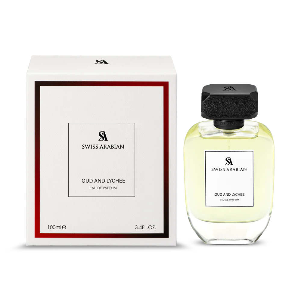 Swiss Arabian Oud And Lychee Eau De Parfum Unisex - 100 ML - bottle front view
