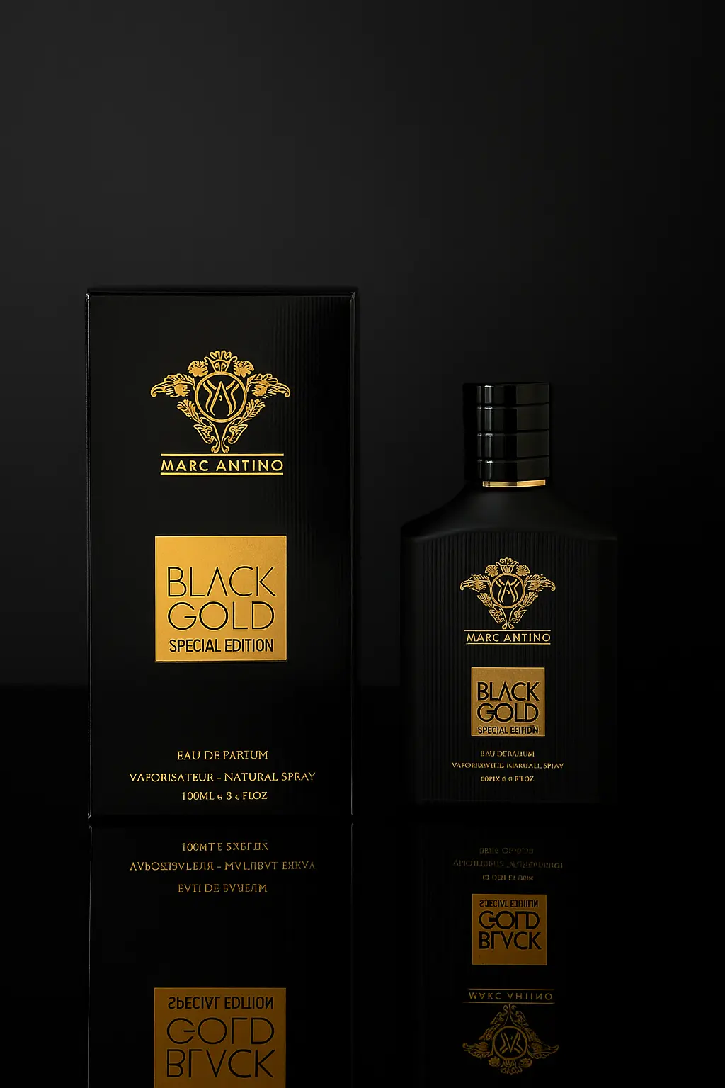 Marc Antino Black Gold Eau de Parfum for Unisex – 100ml