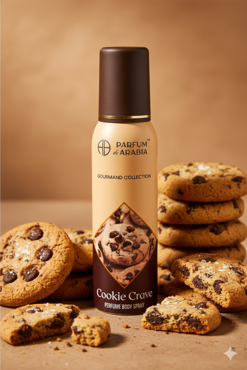 PDA Cookie Crave Perfume Body Spray, Almond Praline Gourmand, 150mL bottle product photo, 150 mL / 5.07 fl oz