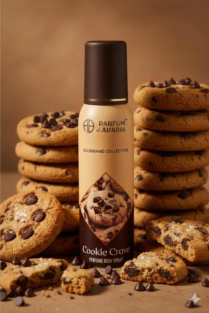 PDA Cookie Crave Perfume Body Spray, Almond Praline Gourmand, 150mL bottle product photo, 150 mL / 5.07 fl oz