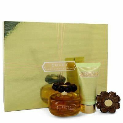 Set - Sarah Jessica Parker Covet 100 ML EDP Spray + 75 ML Body Lotion + 4G Solid Perfume - authentic fragrance from Brands...