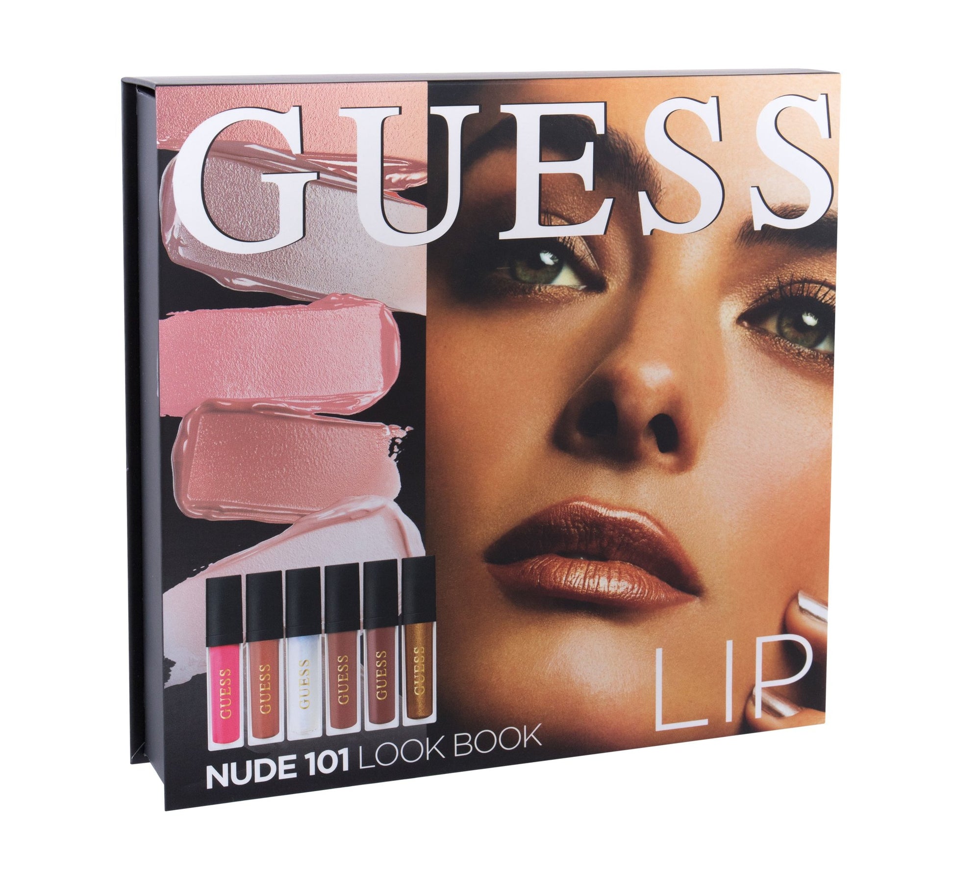Guess Nude 101 Collection Lip Kit: 3 Lipgloss + 3 Lipsticks + 1 Mirror