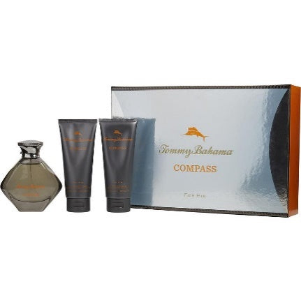Set - Tommy Bahama Compass 100 ML EDC Spray + 100 ML After Shave Balm + 100 ML Shower Gel for Men - authentic fragrance fr...