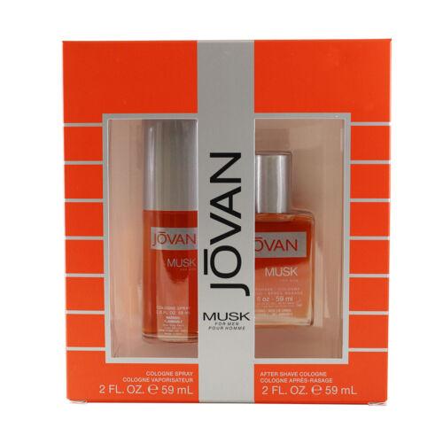 Jovan Musk For Men 59 Cologne Spr + 59ml After Shave Cologne - Set