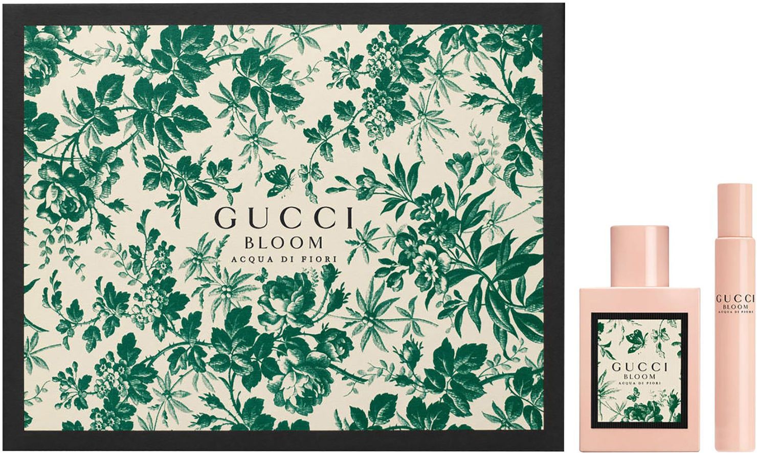 Set - Gucci Bloom Acqua Di Fiori 50ml EDT Spray + 7.4ml Roller Ball