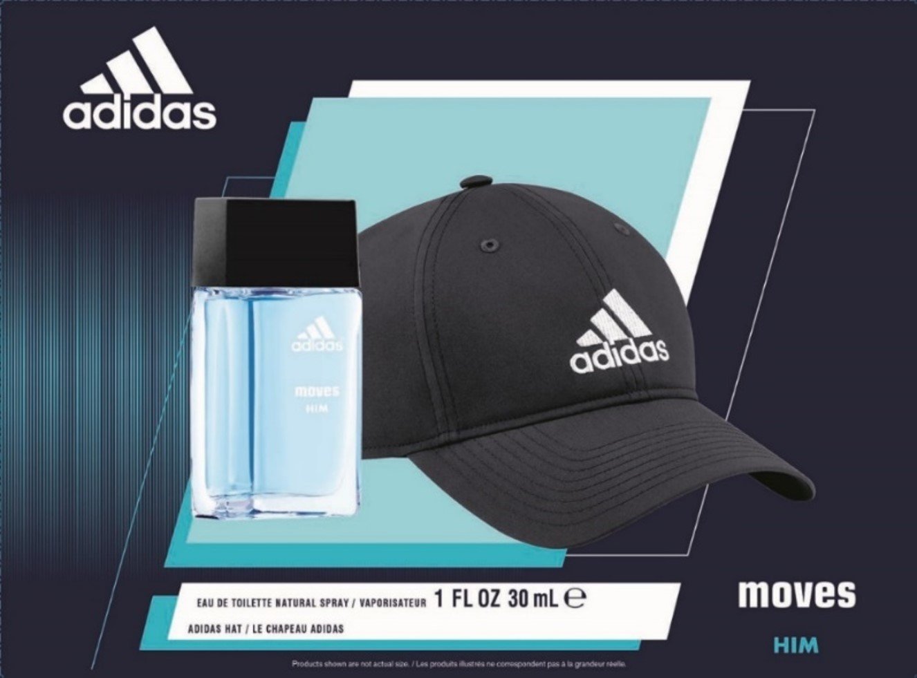 Set - Adidas Moves For Him 30ml EDT Spray + Baseball Cap