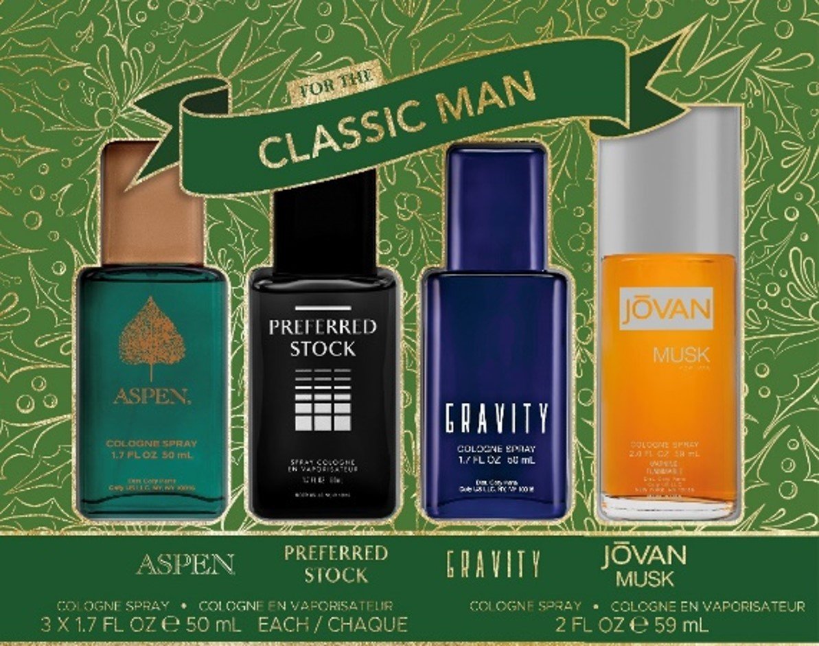 Set - Coty Classic Men Omni - Preferred Stock 50ml EDC Spray + Gravity 50ml EDC Spray + Aspen 50ml EDC Spray