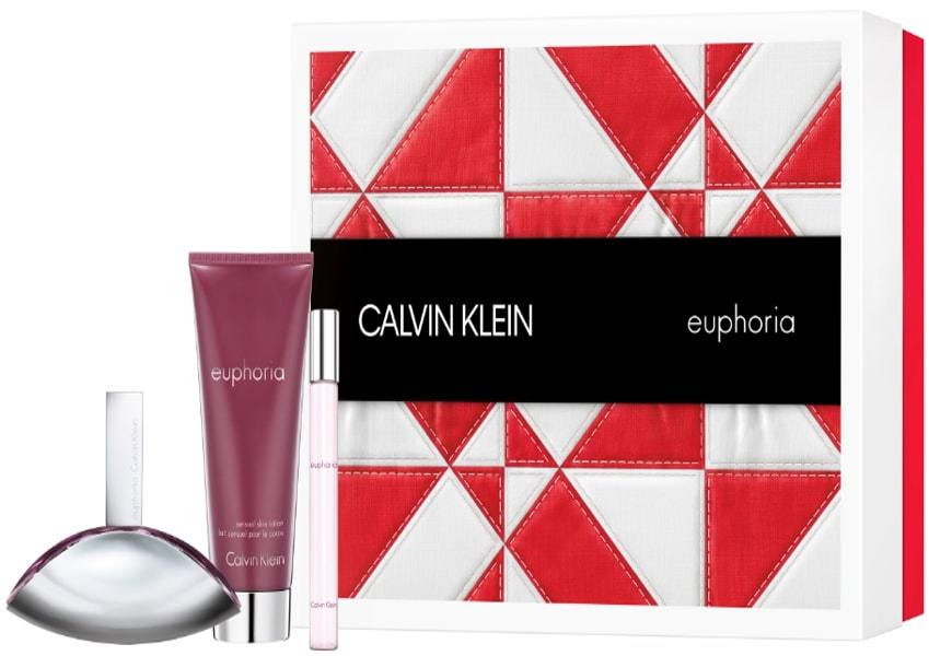 Set - Calvin Klein Euphoria For Women 50ml EDP Spray + 100ml Body Lotion + 10ml Roller Ball