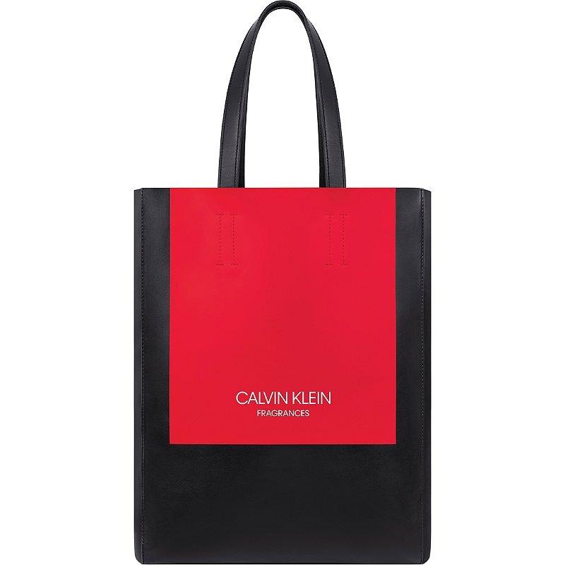 Calvin Klein Black & Red Faux Leather Tote Bag Gwp - authentic fragrance from Brands Warehouse Canada
